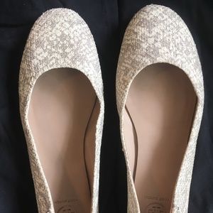 EUC Tory Burch Crocodile Foldable Ballet Flats